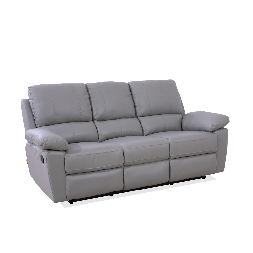 Morris 3 Seater Recliner Sofa, Half Leather Novena Furniture Singapore