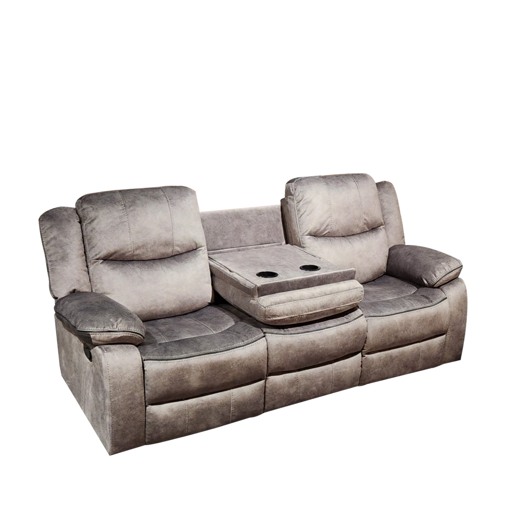 Anton bonded leather best sale reclining 3 seater sofa