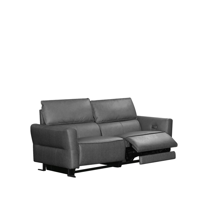 Caron 2.5 Seater Electric Incliner Sofa, Half Leather