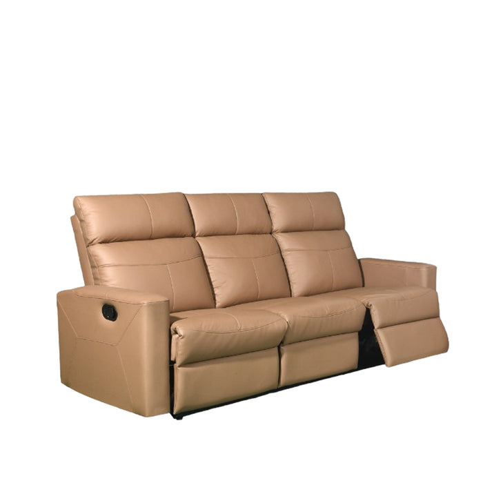 Cello 3 Seater Recliner Sofa, Half Leather