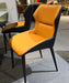 ELMA DINING CHAIR, PVC/METAL, ORANGE/BLACK - Novena Furniture Singapore