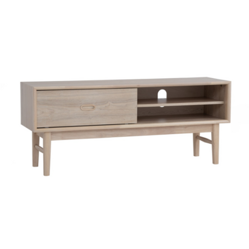 Hastin 1.2M TV Cabinet, Wood - White Wash