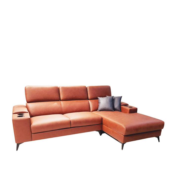 Leonardo L-Shaped Sofa, Premium Fabric