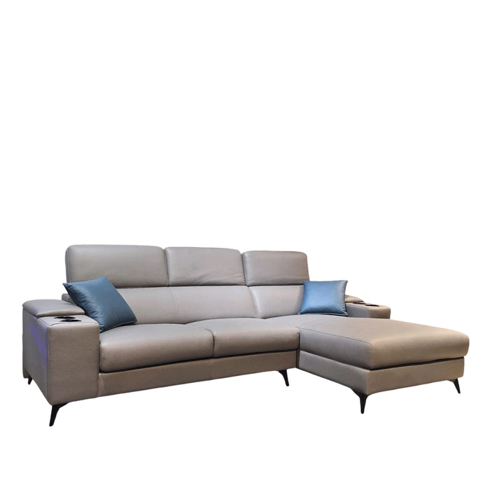 Leonardo L-Shaped Sofa, Premium Fabric