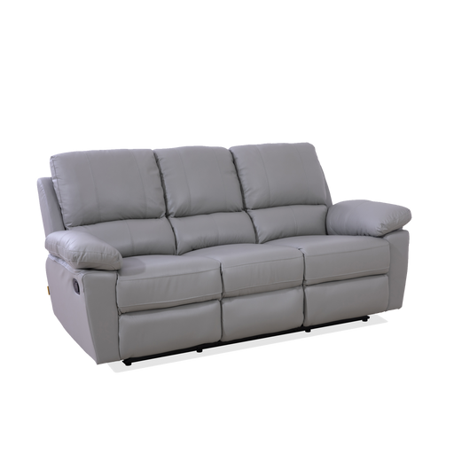 Morris 3 Seater Recliner Sofa, Half Leather - Novena Furniture Singapore