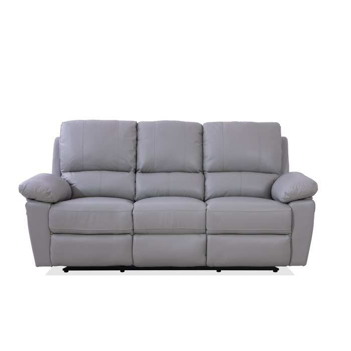 Morris 3 Seater Recliner Sofa, Half Leather - Novena Furniture Singapore