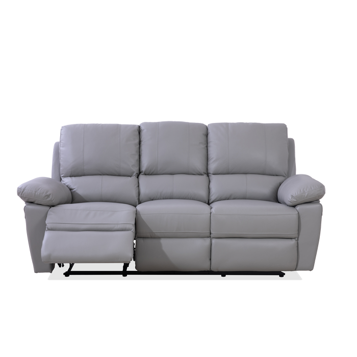 Morris 3 Seater Recliner Sofa, Half Leather - Novena Furniture Singapore