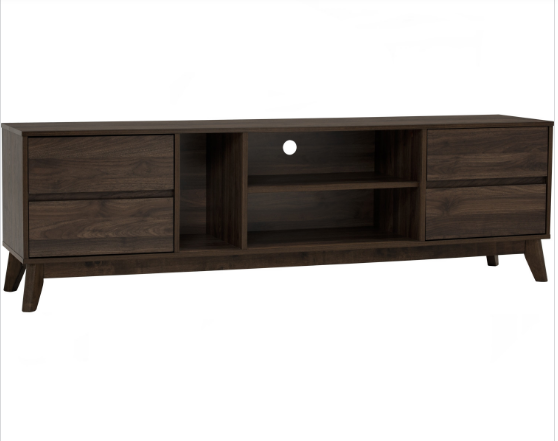 Oxford II 1.8m TV Cabinet, Wood - Walnut