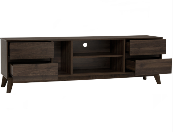 Oxford II 1.8m TV Cabinet, Wood - Walnut