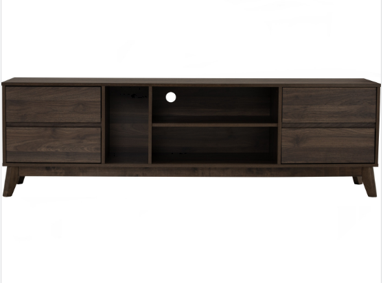 Oxford II 1.8m TV Cabinet, Wood - Walnut