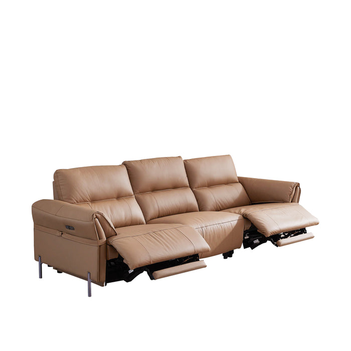 Rachelle 3 Seater Electric Incliner Sofa, Genuine Cowhide Leather