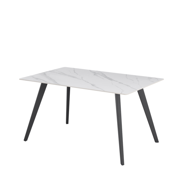 Sally 1.6M Dining Table - Sintered Stone - Matte Grey/ White