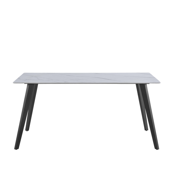 Sally II 1.6M Dining Table - Sintered Stone - Matte White