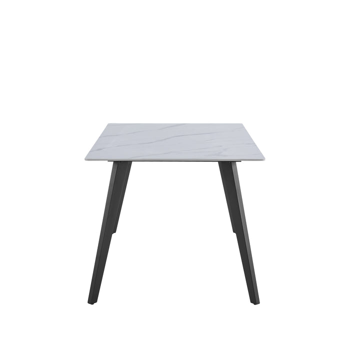 Sally II 1.6M Dining Table - Sintered Stone - Matte White