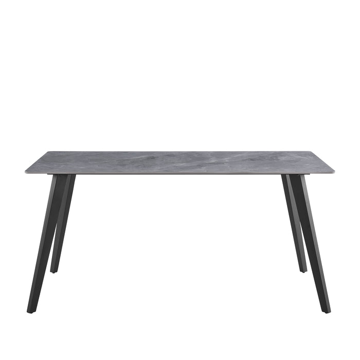 Santa 1.6M Dining Table - Sintered Stone - Gloss Italian Light Grey