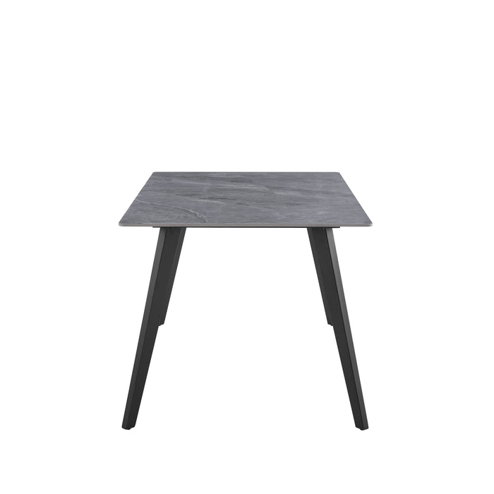 Santa 1.6M Dining Table - Sintered Stone - Gloss Italian Light Grey