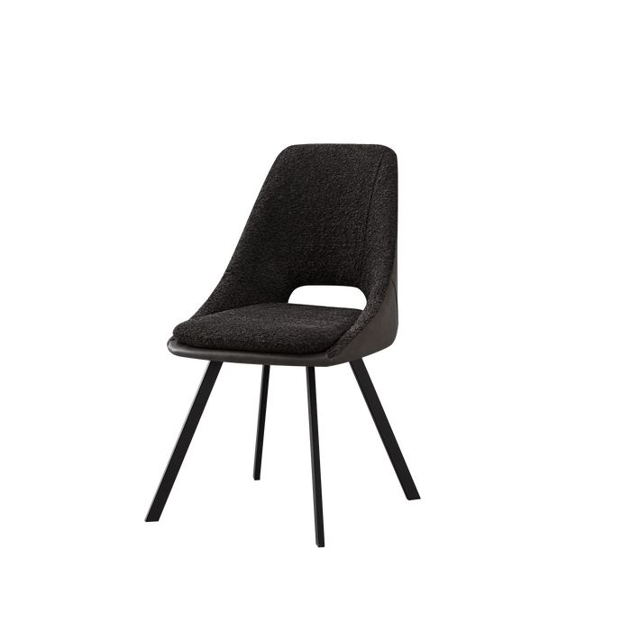 Sasha  Dining Chair, Grey - Fabric/PU