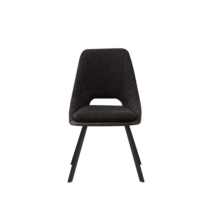 Sasha  Dining Chair, Grey - Fabric/PU