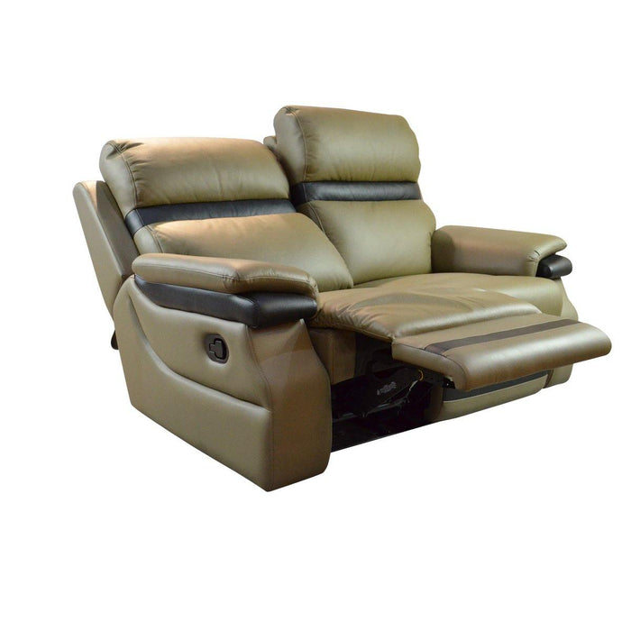 Jaiman 2 Seater Recliner Sofa, Half Leather - Novena Furniture Singapore