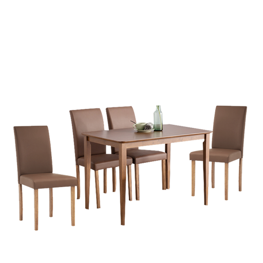 Alena 1.1m Dining Set, Wood - Cocoa - Novena Furniture Singapore