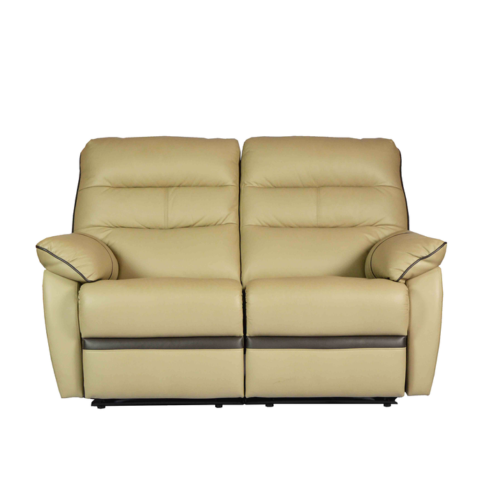 Apollos 2 Seater Recliner Sofa, Half Leather - Novena Furniture Singapore