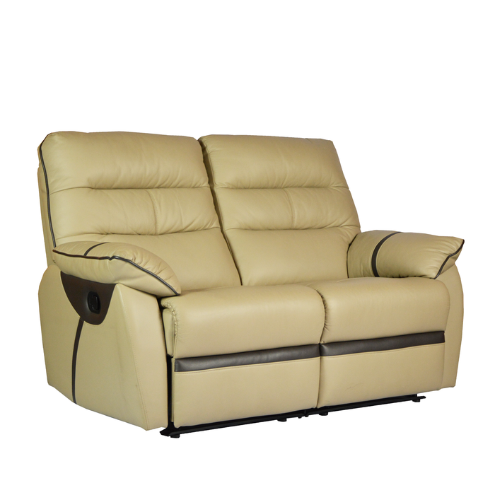 Apollos 2 Seater Recliner Sofa, Half Leather - Novena Furniture Singapore