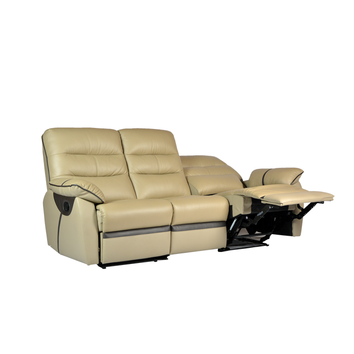 [PROMO] Apollos 3 Seater Recliner Sofa, Half Leather - Novena Furniture Singapore