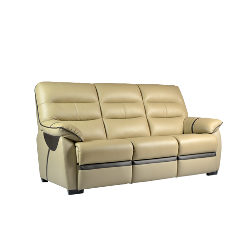 Apollos 3 Seater Sofa, Half Leather - Novena Furniture Singapore