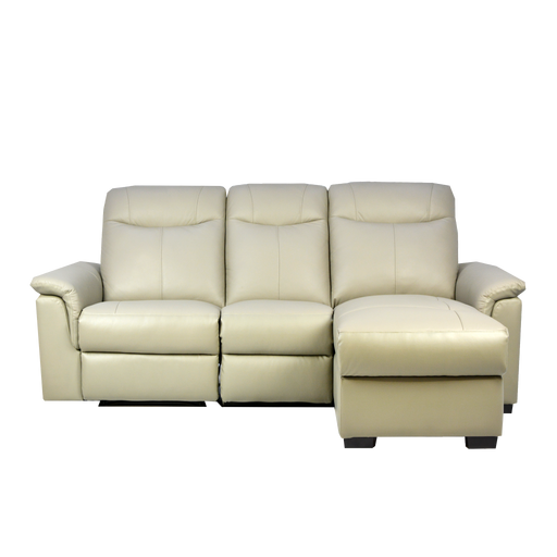 Barros L-Shaped Recliner Sofa with Storage, Half Leather - Novena Furniture Singapore