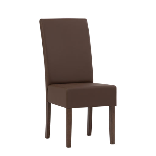 Damica Dining Chair, Wood/Vinyl - Cocoa/Mocha - Novena Furniture Singapore