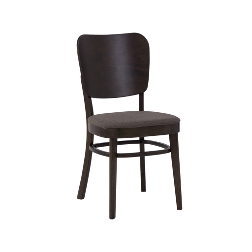 Estelle Dining Chair, Wood - Dark Chestnut - Novena Furniture Singapore