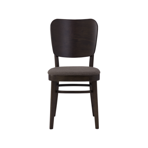 Estelle Dining Chair, Wood - Dark Chestnut - Novena Furniture Singapore