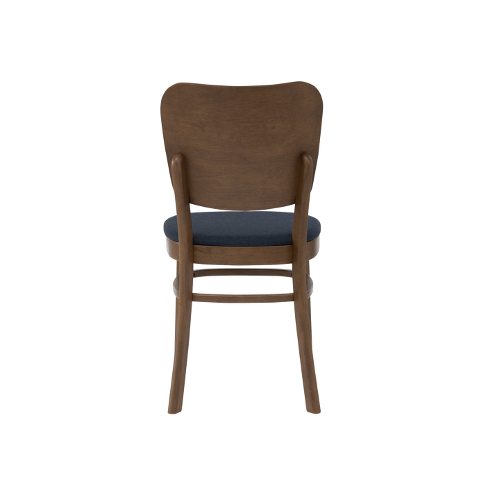 Estelle Dining Chair, Wood - Cocoa/Navy - Novena Furniture Singapore