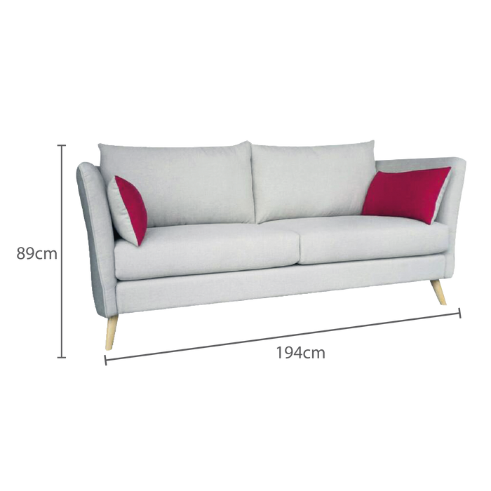 Finny 3 Seater Sofa, Fabric - Novena Furniture Singapore