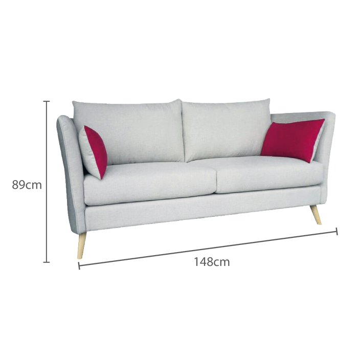 Finny 2 Seater Sofa, Fabric - Novena Furniture Singapore