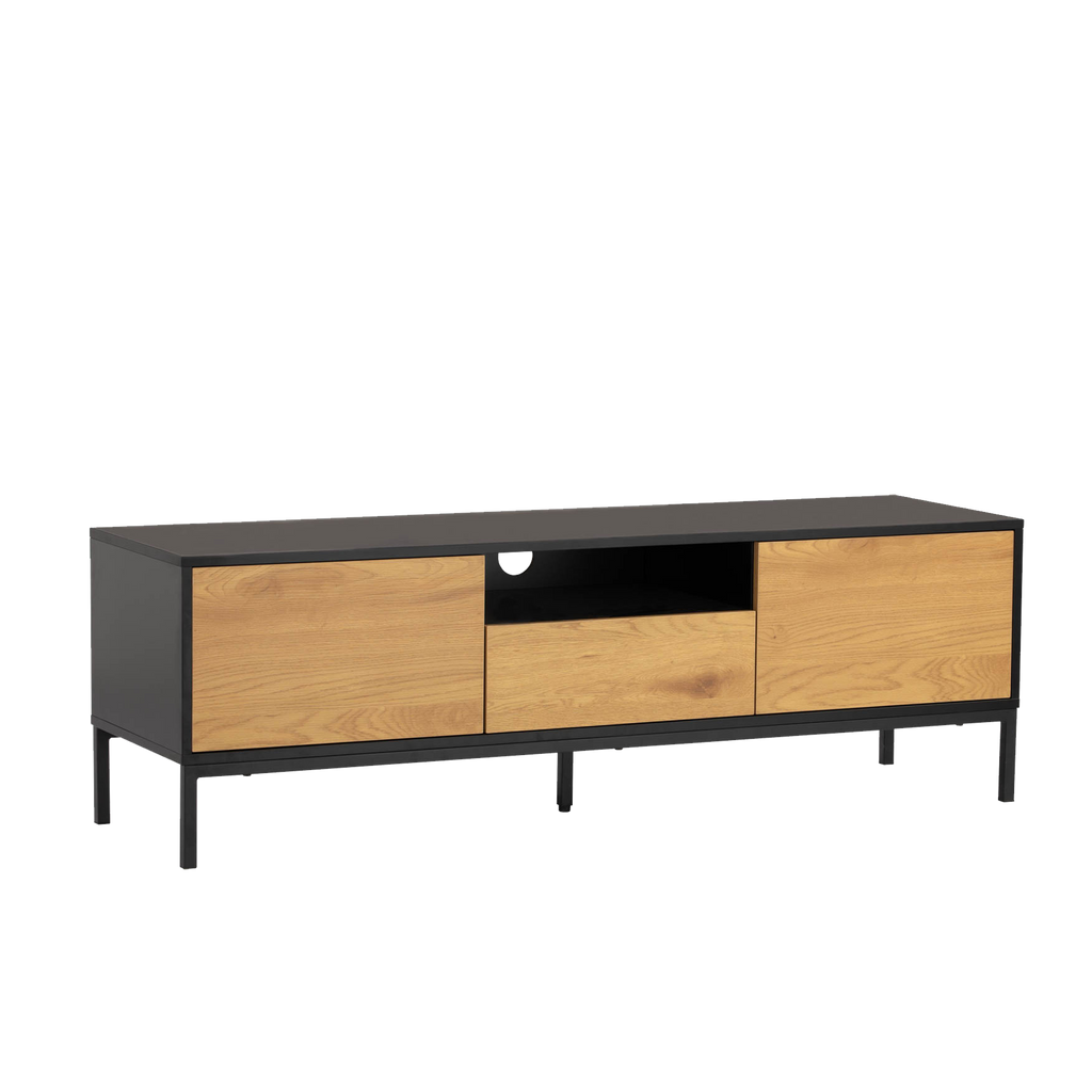 hailey-1-4m-tv-console-wood-natural-black-novena-furniture-singapore