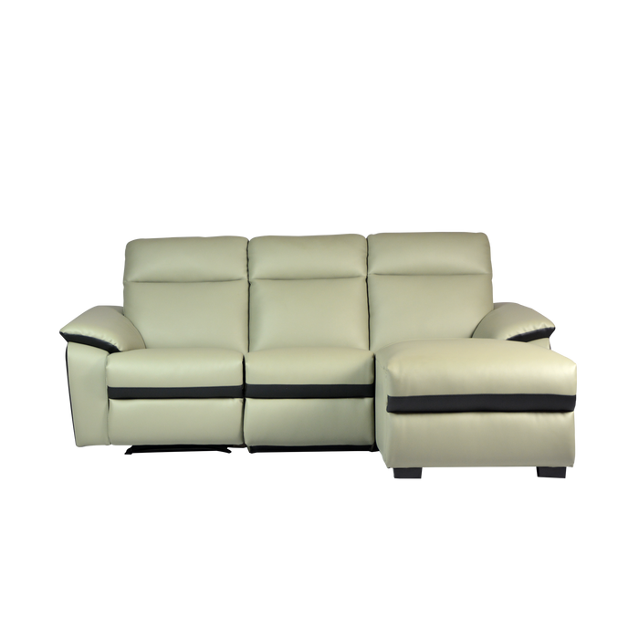 Issac L-Shaped Recliner Sofa, Simulated Leather - Novena Furniture Singapore