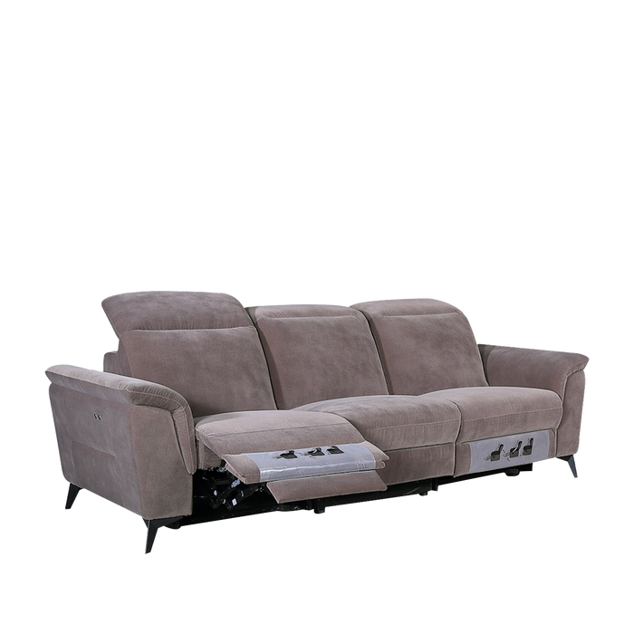 Jackie 3 Seater Electric Recliner Sofa, Fabric - Novena Furniture Singapore