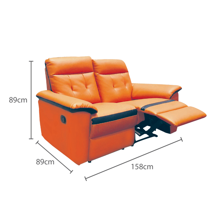 Jadyn 2 Seater Recliner Sofa, Simulated Leather - Novena Furniture Singapore