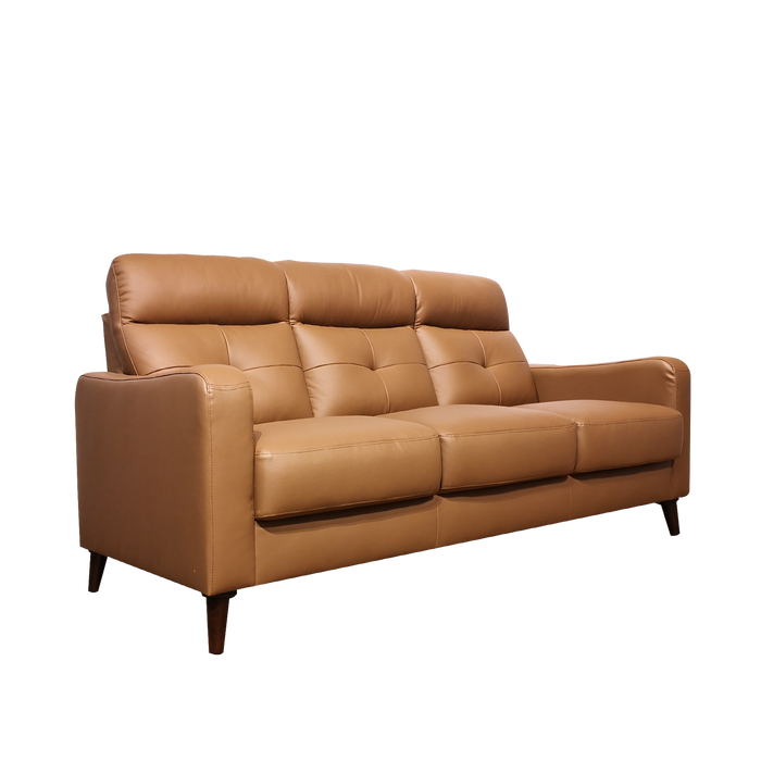 Jerome 3 Seater Sofa, Half Leather - Novena Furniture Singapore