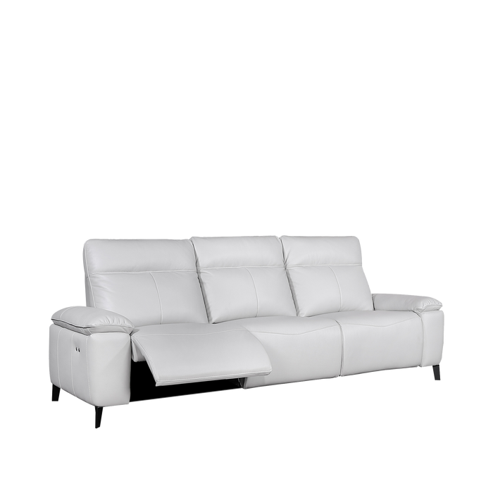 Lucy 3 Seater Recliner Sofa, Half Thick Leather - Novena Furniture Singapore