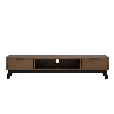 Luna 1.8m TV Console, Wood - Cocoa - Novena Furniture Singapore