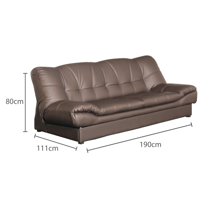 Mirai 3 Seater Sofabed, Synthetic Leather - Novena Furniture Singapore