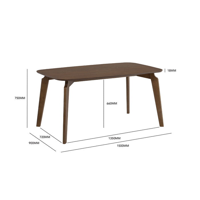 Marge 1.5m Dining Table - Novena Furniture Singapore