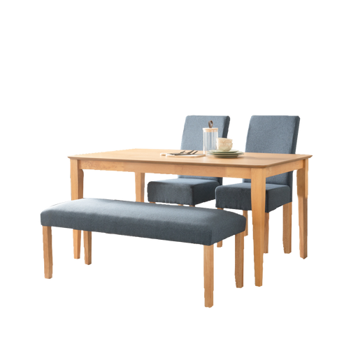 Muji 1.5M Dining Set, Solid Wood - Novena Furniture Singapore