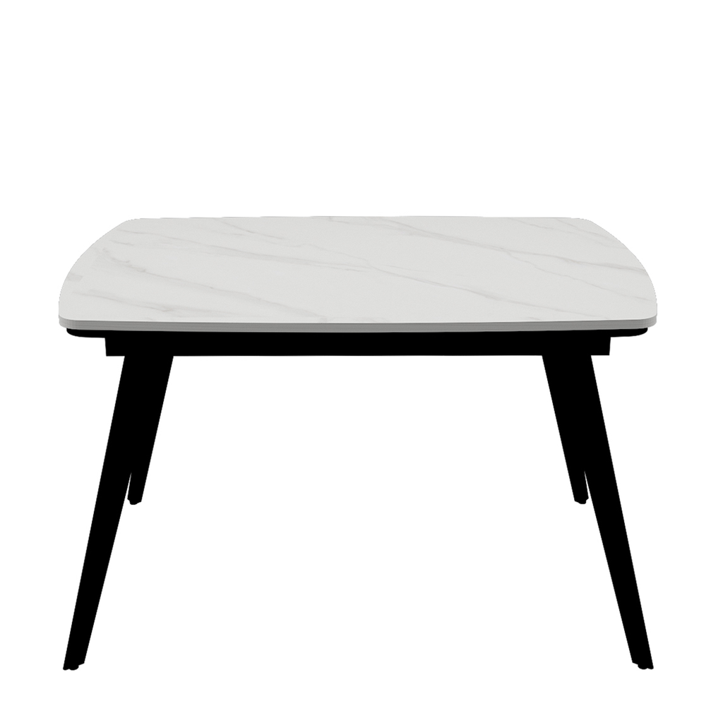 Pietro Extendable Dining Table, Sintered Stone - Matte White | Novena ...