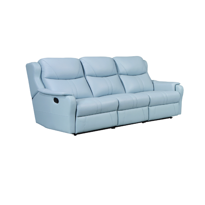 Skylar 3 Seater Recliner Sofa, Half Leather - Novena Furniture Singapore