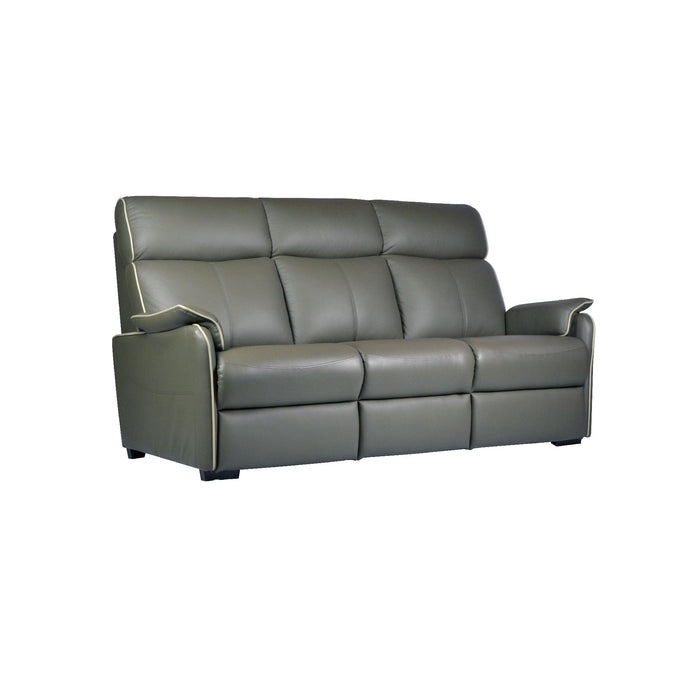 Silas 3 Seater Sofa, Half Leather - Novena Furniture Singapore