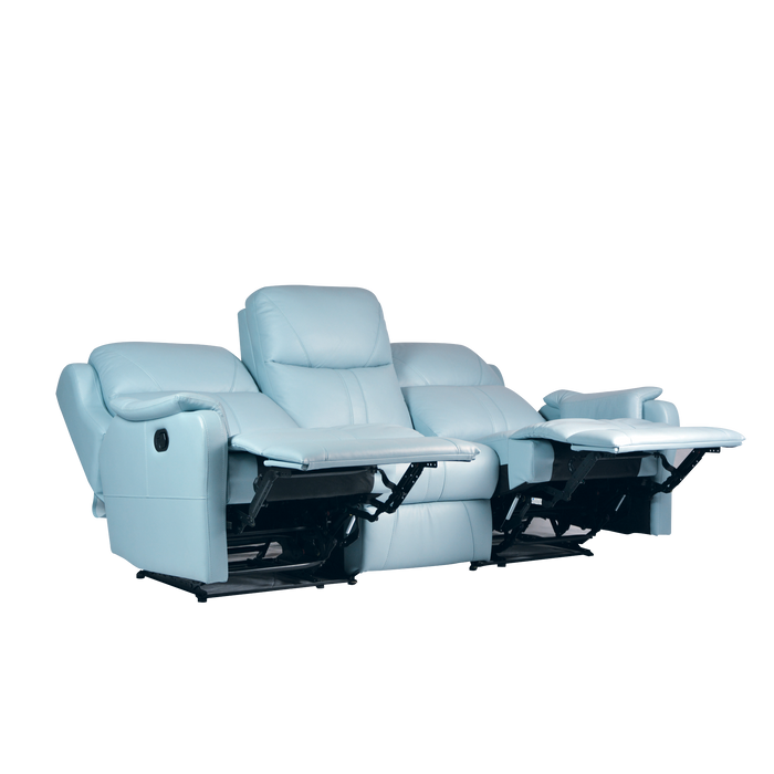 Skylar 3 Seater Recliner Sofa, Half Leather - Novena Furniture Singapore