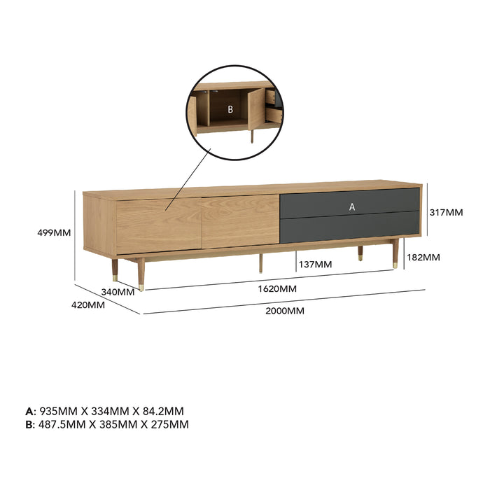 Williams 2m TV Cabinet - Novena Furniture Singapore